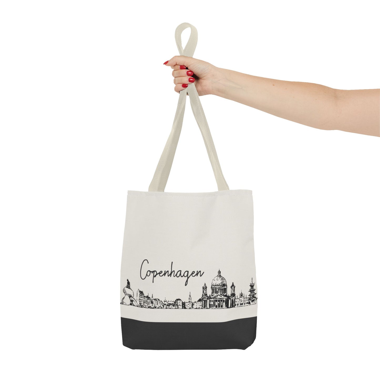 Copenhagen Travel Tote Bag – Lightweight Wanderlight Tote, Skyline Design, Durable Everyday Adventure Bag