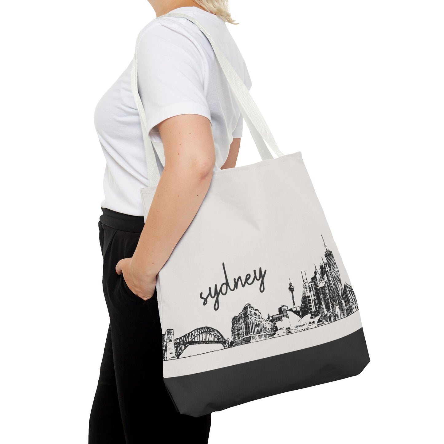Sydney Travel Tote Bag – Lightweight Wanderlight Tote, Skyline Design, Durable Everyday Adventure Bag