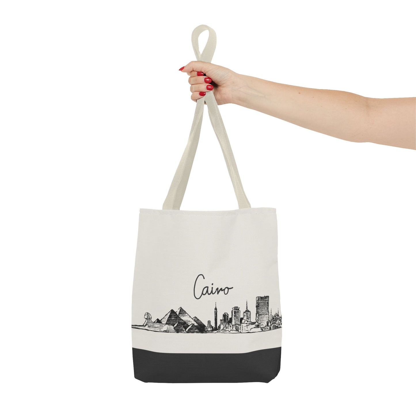 Cairo Travel Tote Bag – Lightweight Wanderlight Tote, Skyline Design, Durable Everyday Adventure Bag