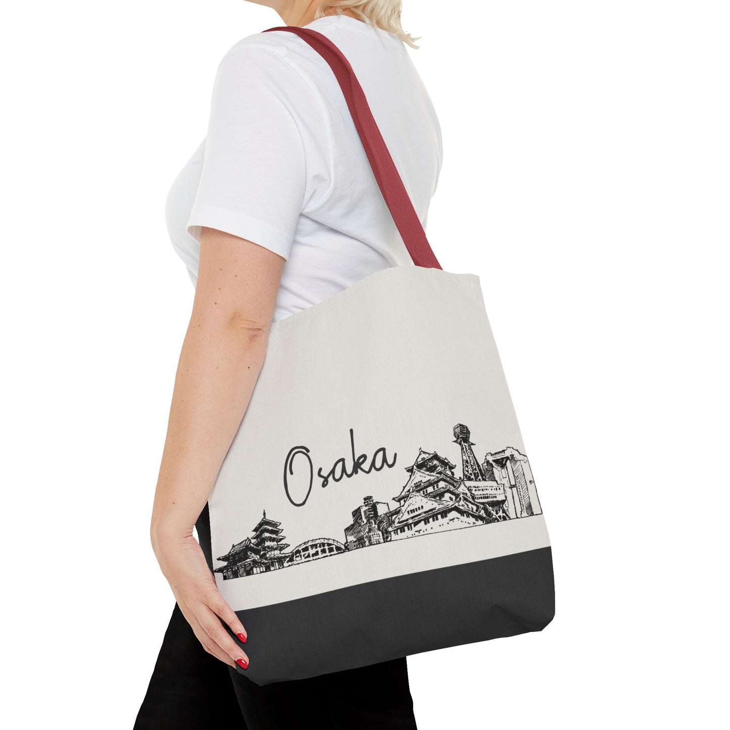 Osaka Travel Tote Bag – Lightweight Wanderlight Tote, Skyline Design, Durable Everyday Adventure Bag