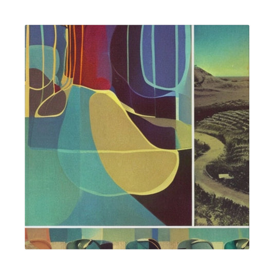 Colorful Neo Psychadelia Contemporary Art Landscape Wall Art Matte Canvas