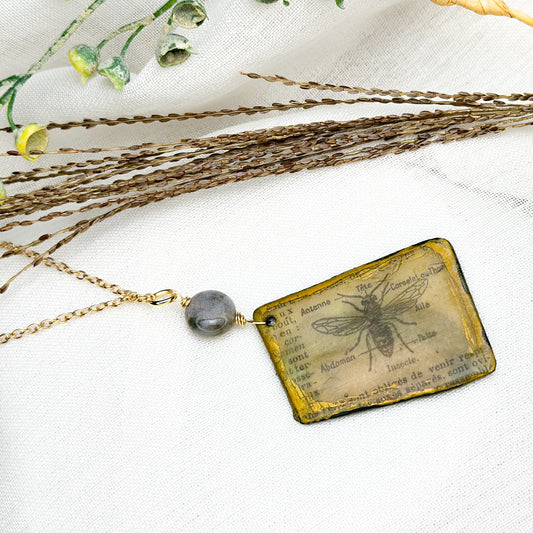 Reliquary of Flight Brass and Textile Pendant Necklace – Ephemera Collection