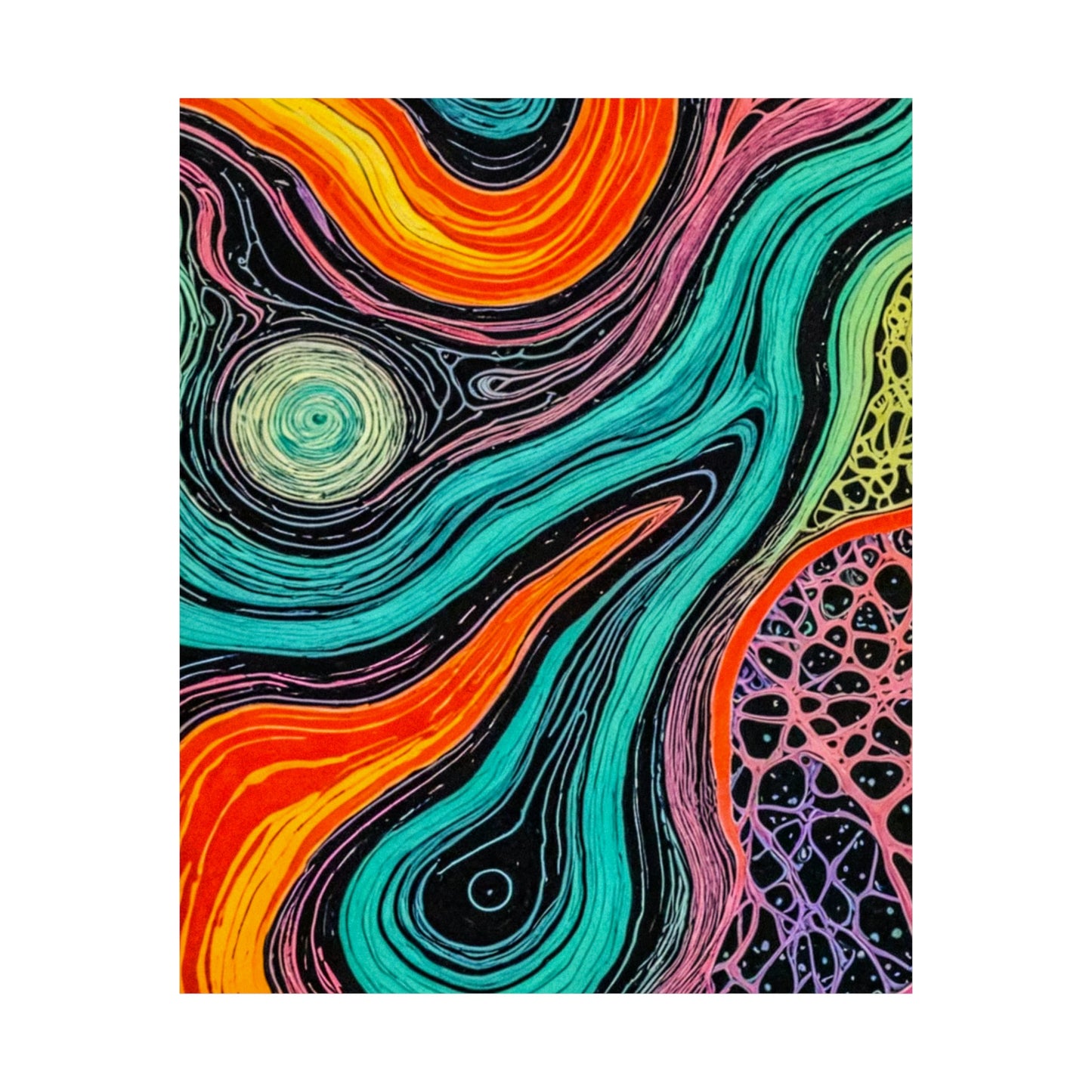 Neon Nucleolus Matte Vertical Posters