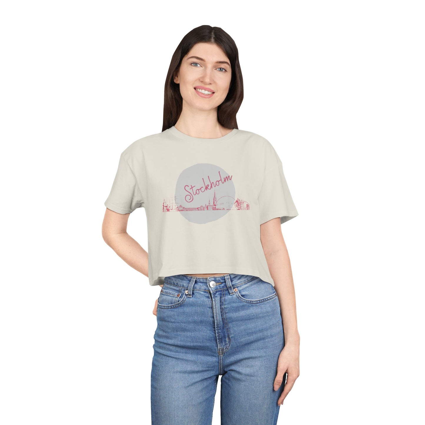Stockholm Women's Crop Tee - Stylish City Life Top for Casual Outings