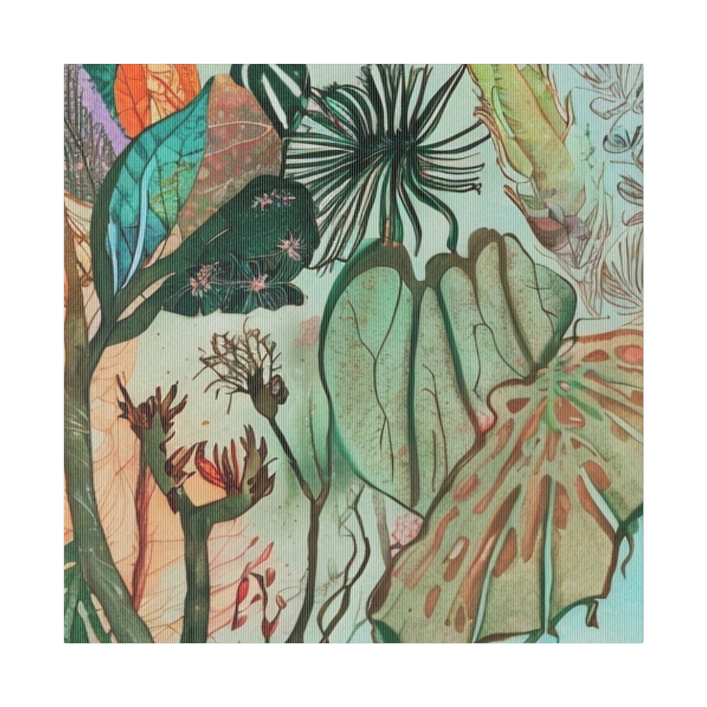 Lush Canopy: Oversized Jungle Botanical Canvas Print