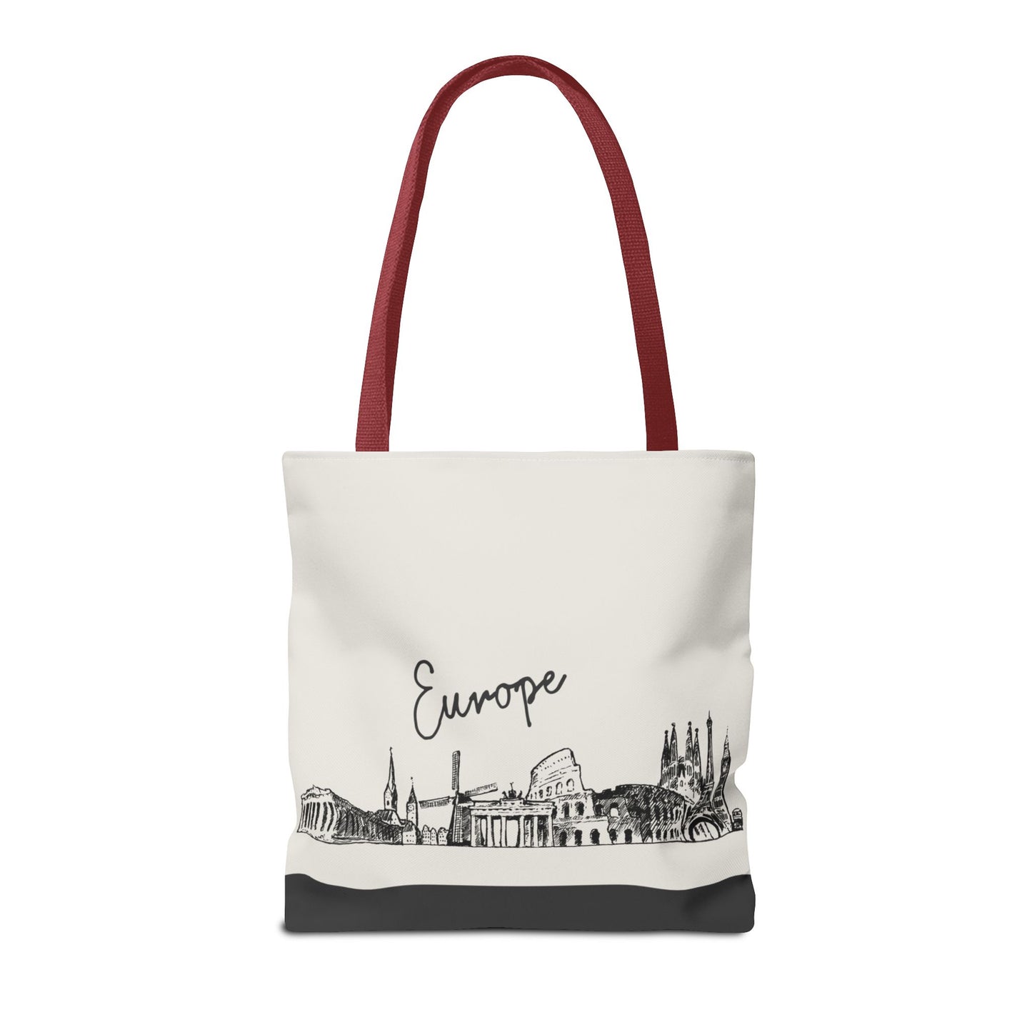 Europe Travel Tote Bag – Lightweight Wanderlight Tote, Skyline Design, Durable Everyday Adventure Bag
