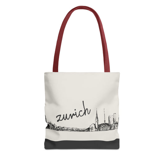 Zurich Travel Tote Bag – Lightweight Wanderlight Tote, Skyline Design, Durable Everyday Adventure Bag