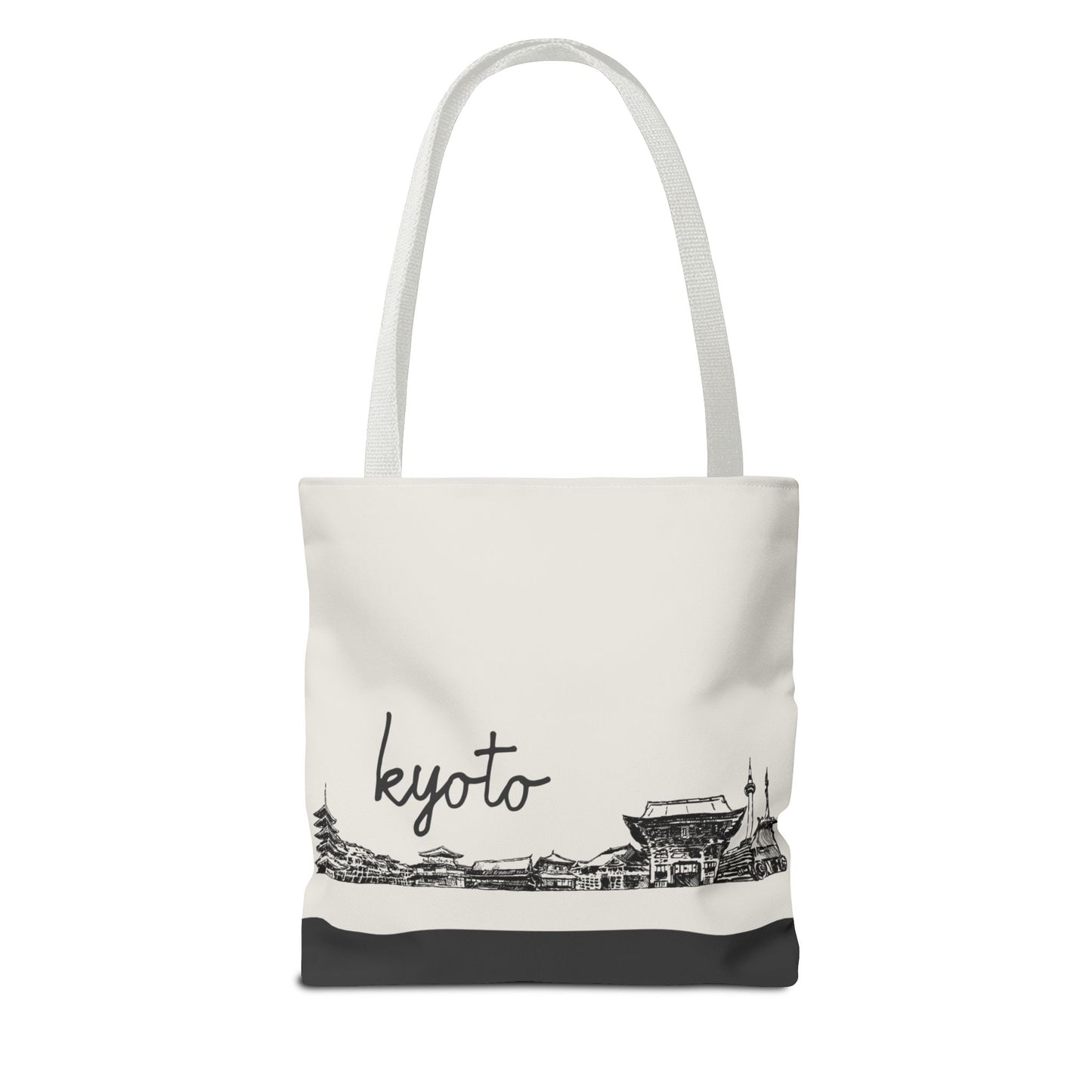 Kyoto Travel Tote Bag – Lightweight Wanderlight Tote, Skyline Design, Durable Everyday Adventure Bag