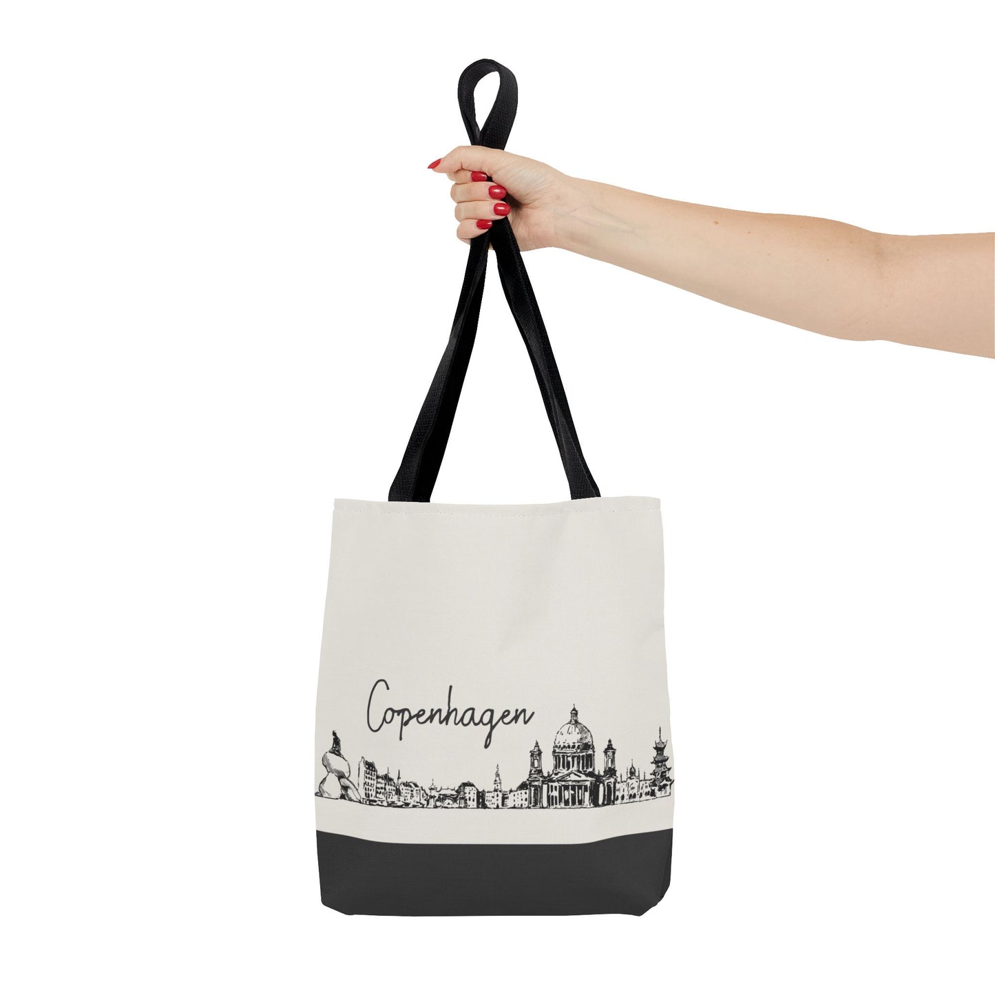 Copenhagen Travel Tote Bag – Lightweight Wanderlight Tote, Skyline Design, Durable Everyday Adventure Bag