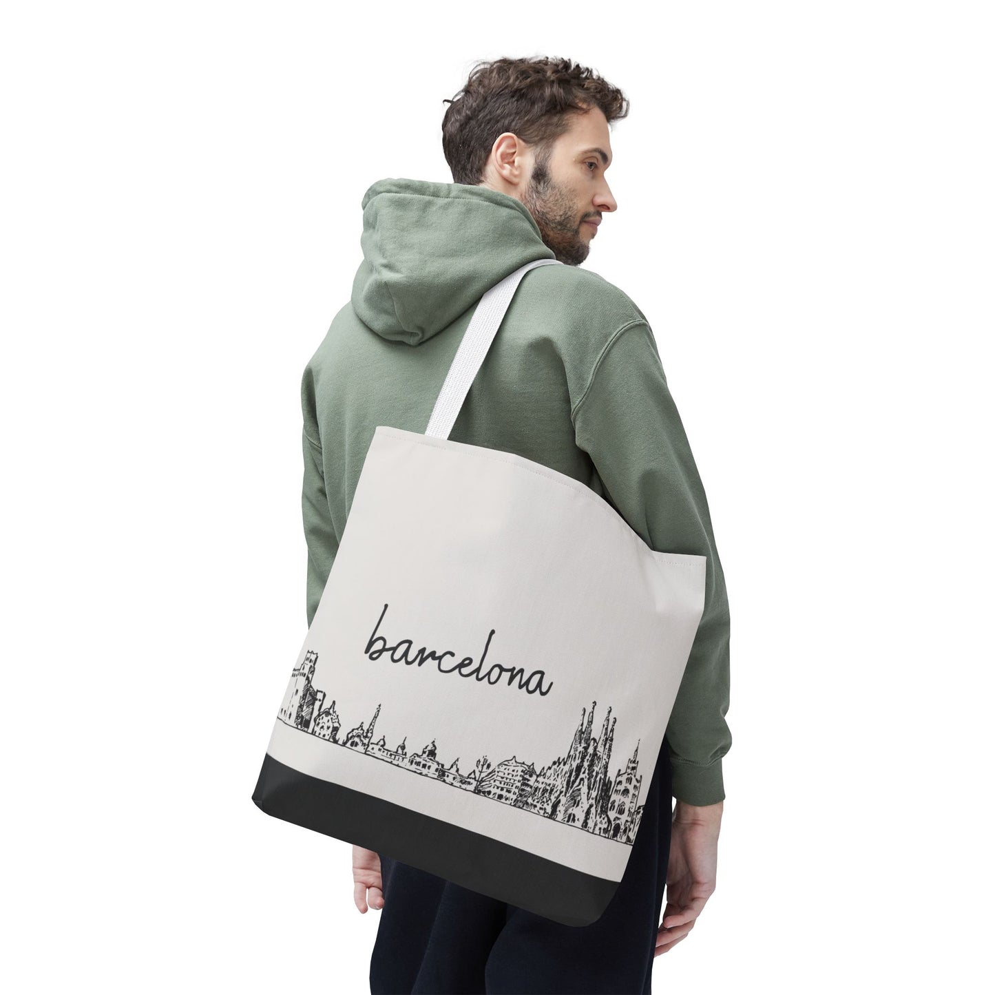 Barcelona Travel Tote Bag – Lightweight Wanderlight Tote, Skyline Design, Durable Everyday Adventure Bag