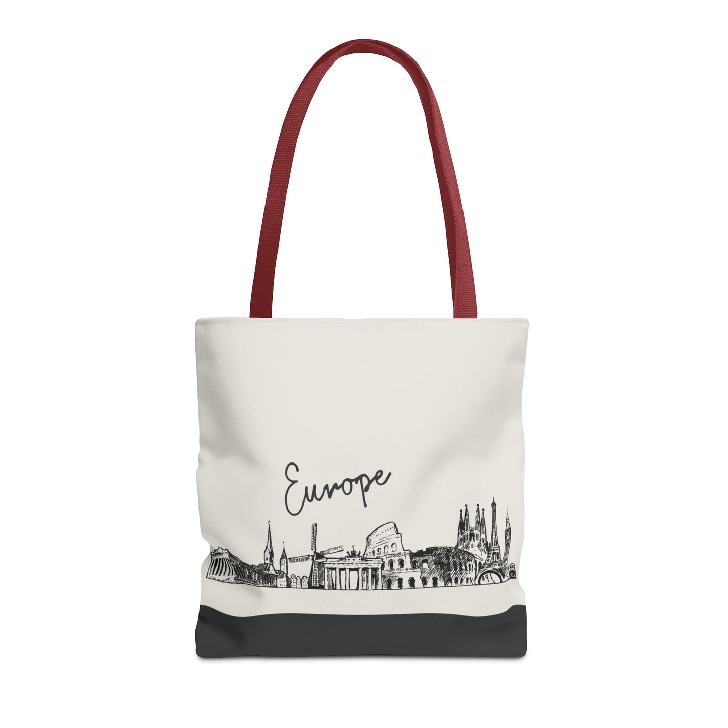 Europe Travel Tote Bag – Lightweight Wanderlight Tote, Skyline Design, Durable Everyday Adventure Bag