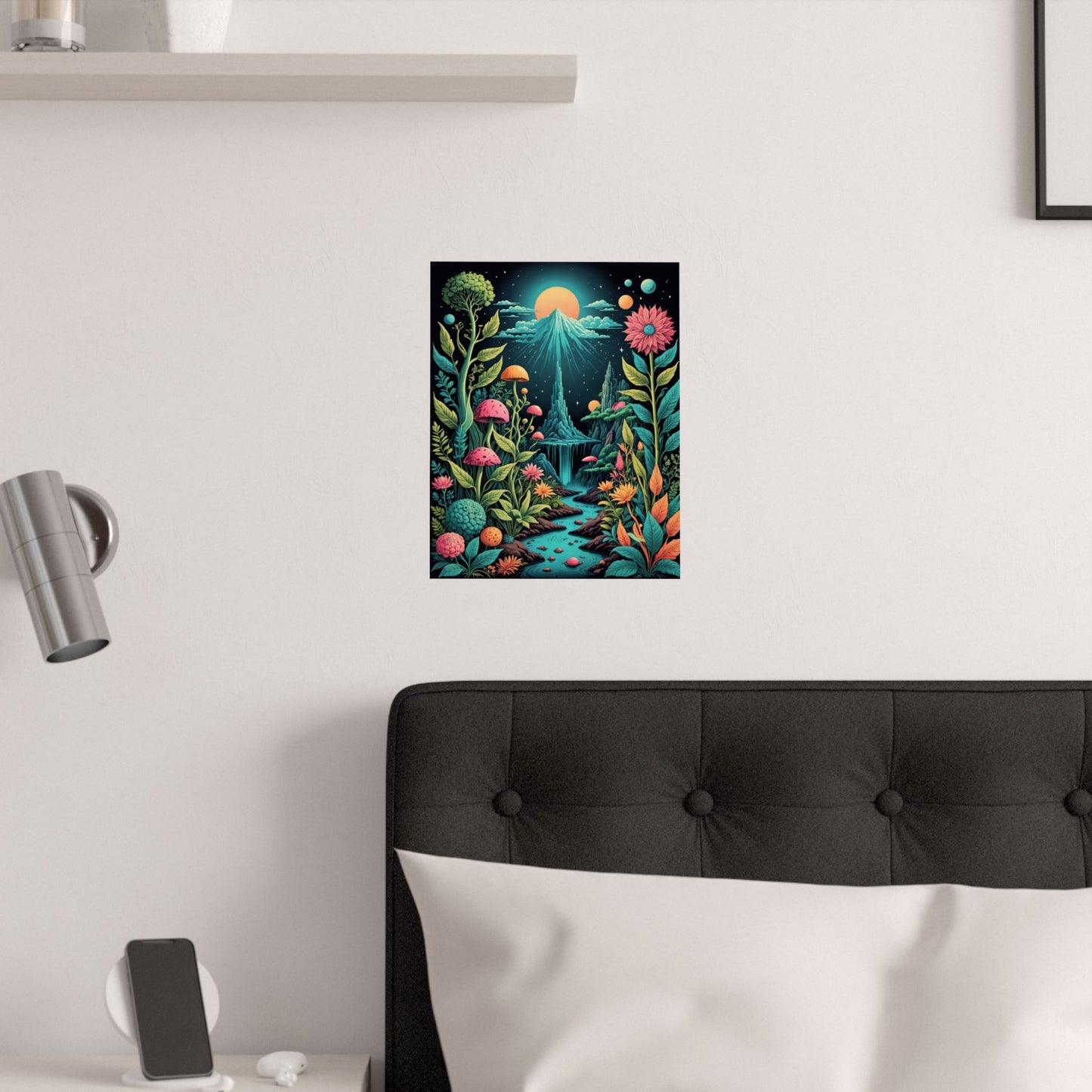 Flora Solstice – Whimsical Cosmic Garden Poster| Surreal Psychedelic Fantasy Posters – Whimsical Fine Art Wall Prints
