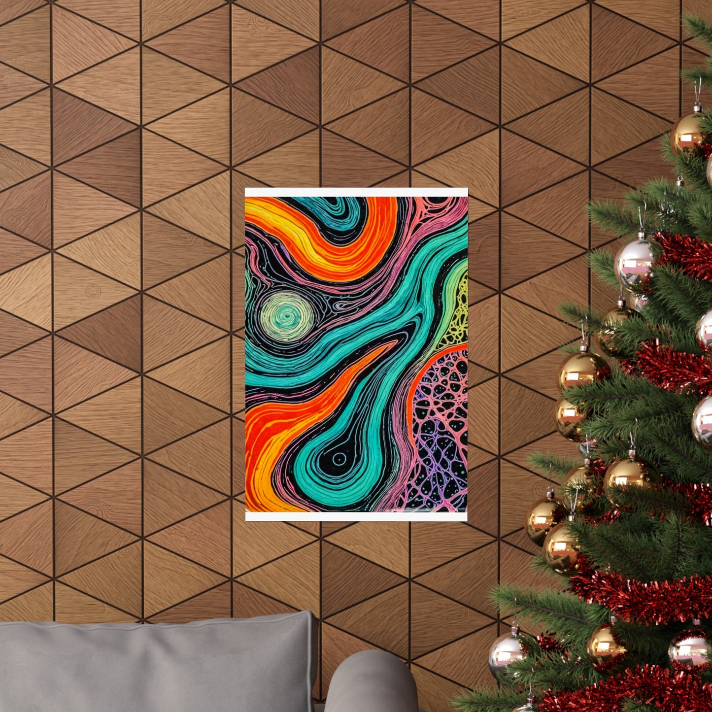 Neon Nucleolus Matte Vertical Posters