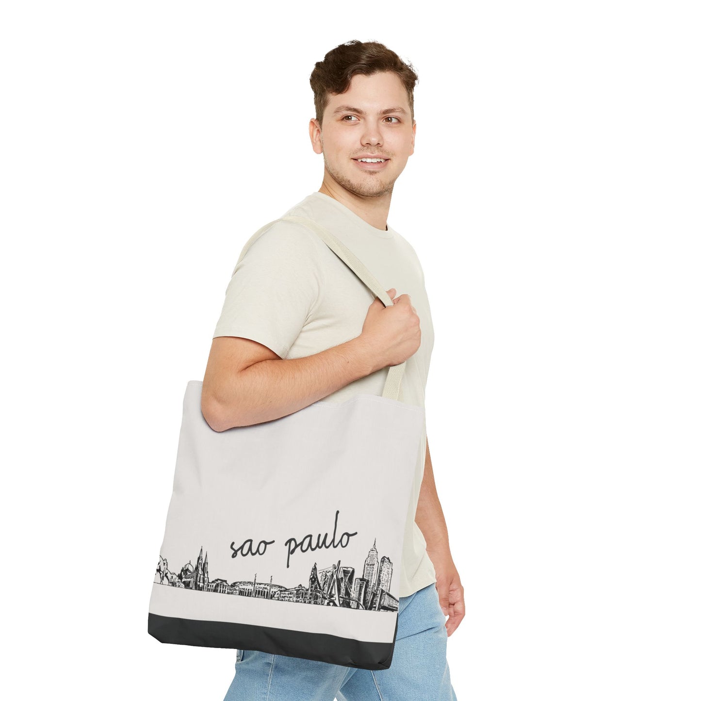 São Paulo Travel Tote Bag – Lightweight Wanderlight Tote, Skyline Design, Durable Everyday Adventure Bag