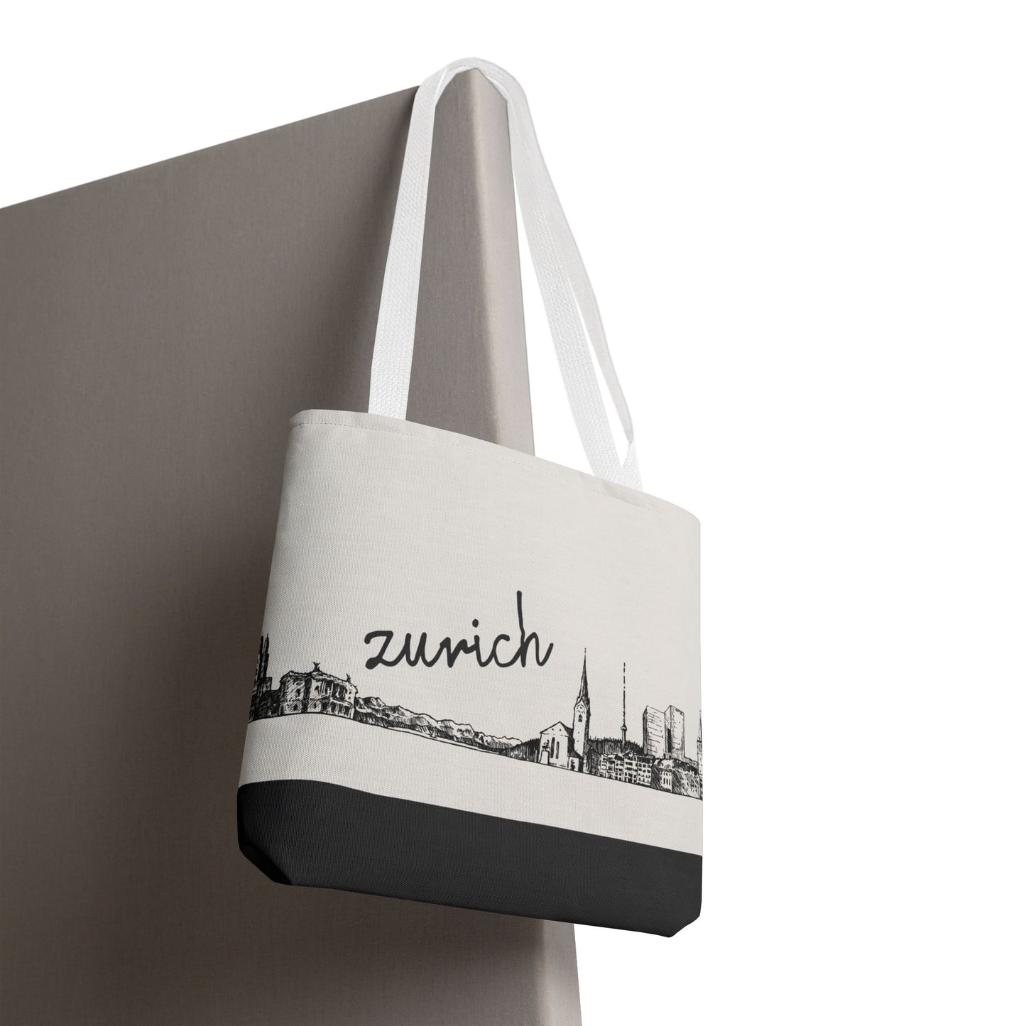 Zurich Travel Tote Bag – Lightweight Wanderlight Tote, Skyline Design, Durable Everyday Adventure Bag