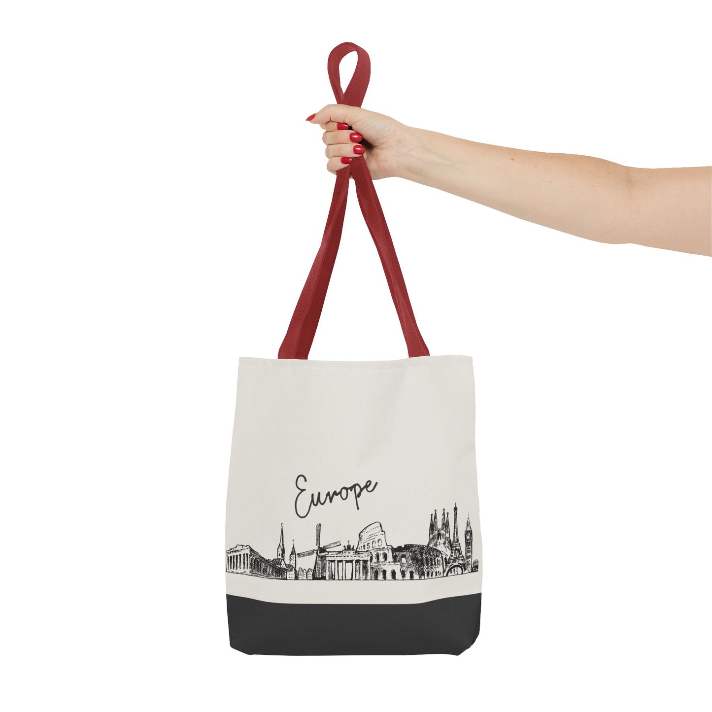 Europe Travel Tote Bag – Lightweight Wanderlight Tote, Skyline Design, Durable Everyday Adventure Bag