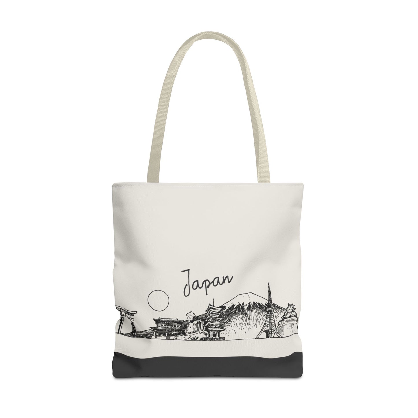 Japan Travel Tote Bag – Lightweight Wanderlight Tote, Skyline Design, Durable Everyday Adventure Bag