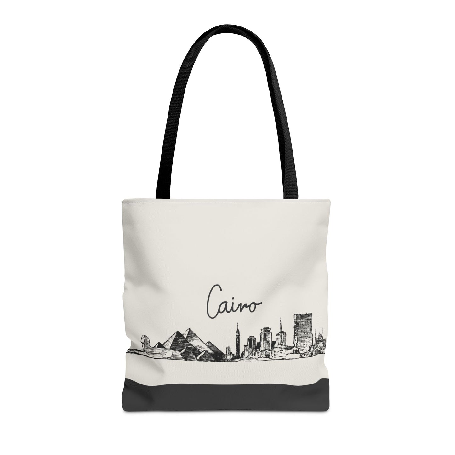 Cairo Travel Tote Bag – Lightweight Wanderlight Tote, Skyline Design, Durable Everyday Adventure Bag
