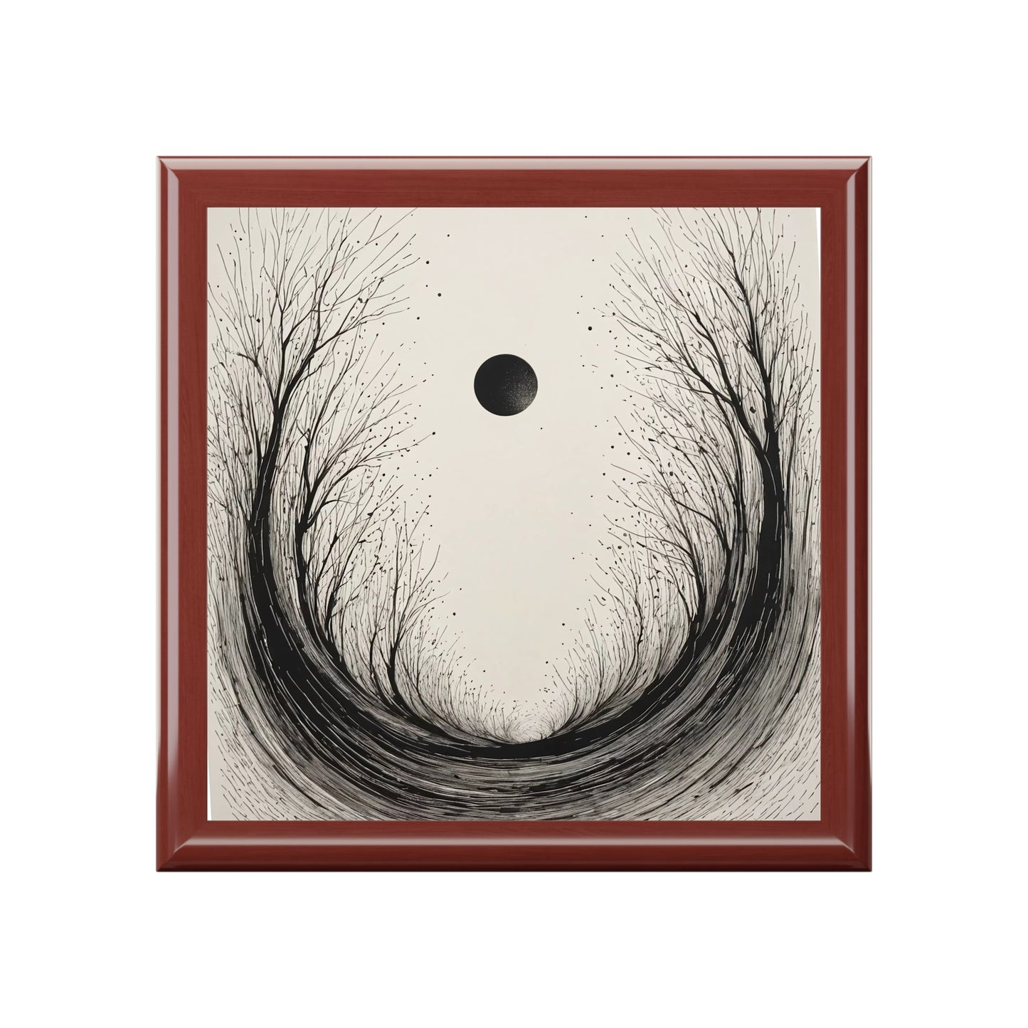 Lunar Veil Custom Art Jewelry Box – Handmade Decorative Keepsake Storage for Gifts, Memorials & Special Occasions