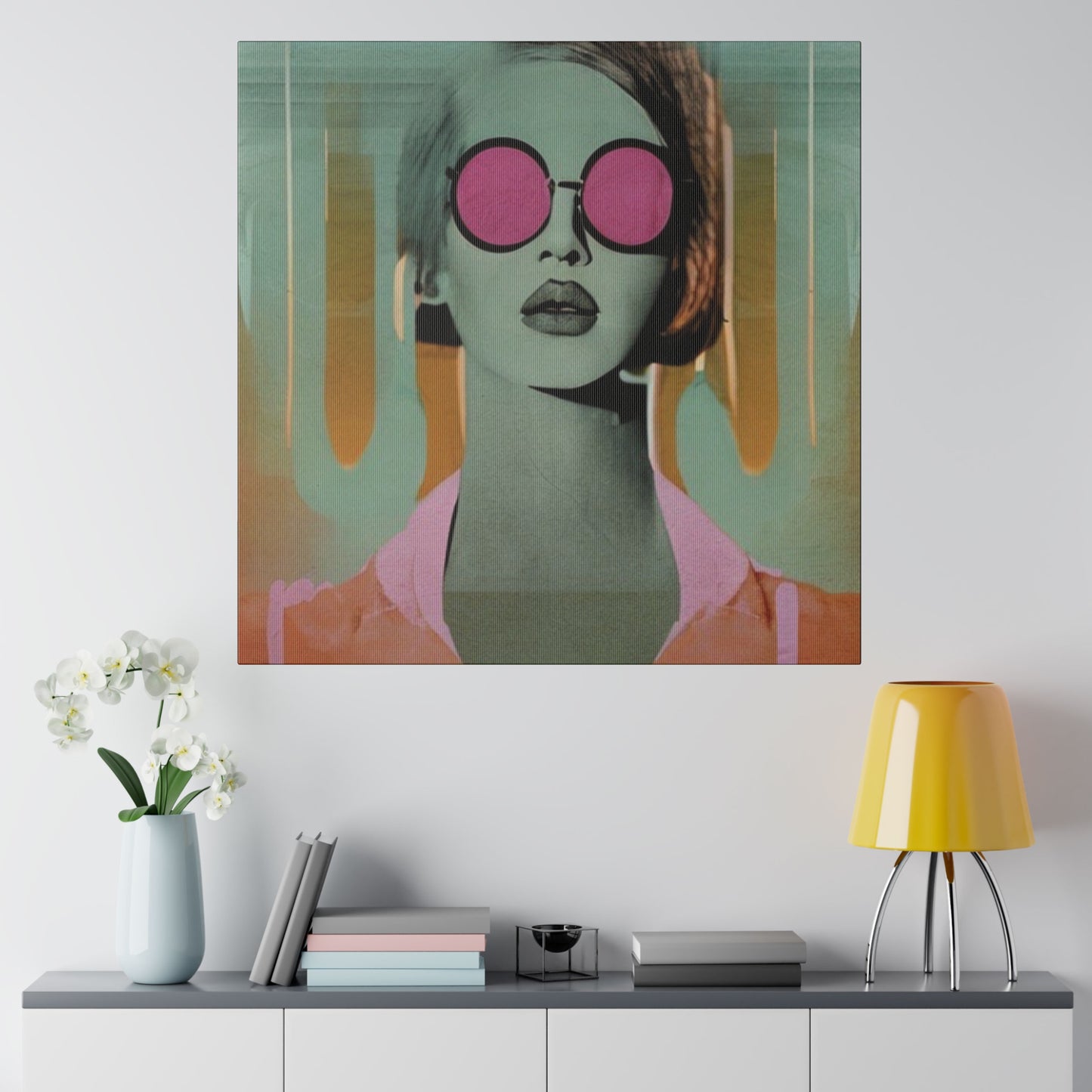 Electric Indigo Portrait Canvas Wall Art