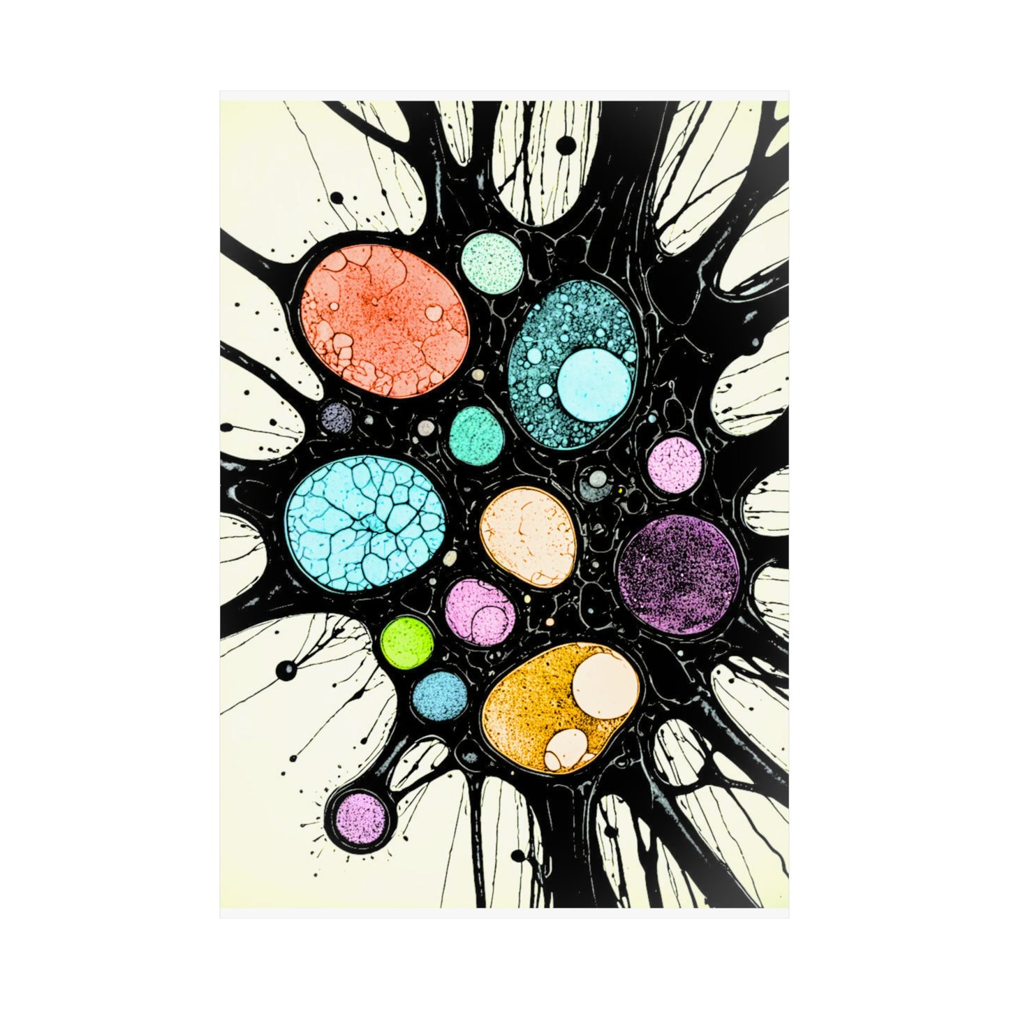 Psychedelic Matte Vertical Posters Cosmic Cells
