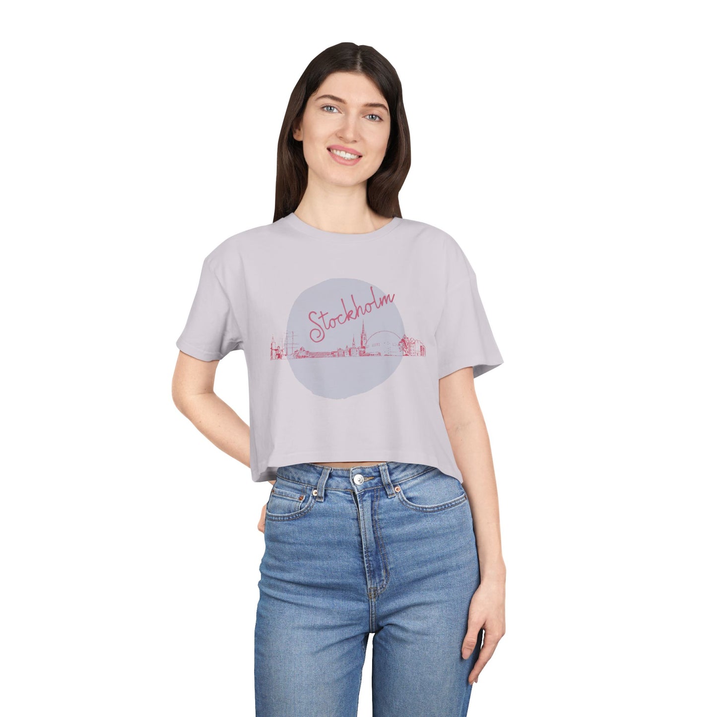 Stockholm Women's Crop Tee - Stylish City Life Top for Casual Outings