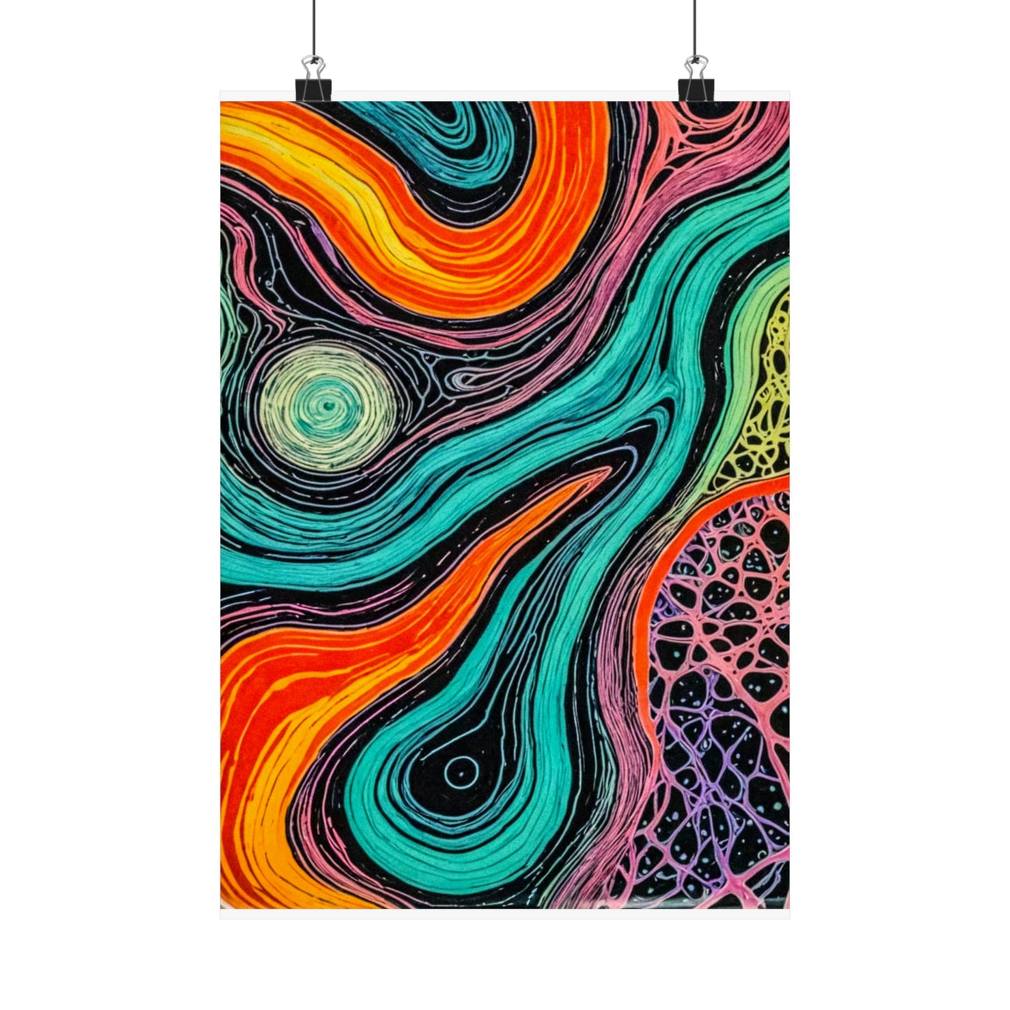 Neon Nucleolus Matte Vertical Posters