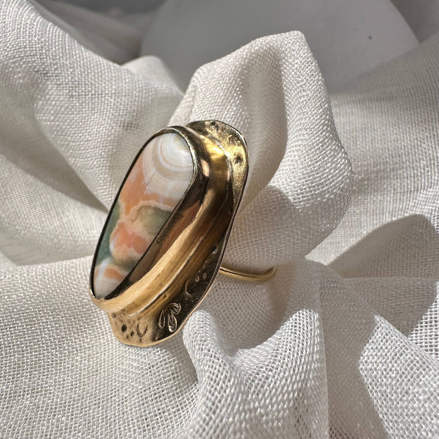 Ethereal Horizon Ring – One-of-a-Kind Jasper Statement Piece