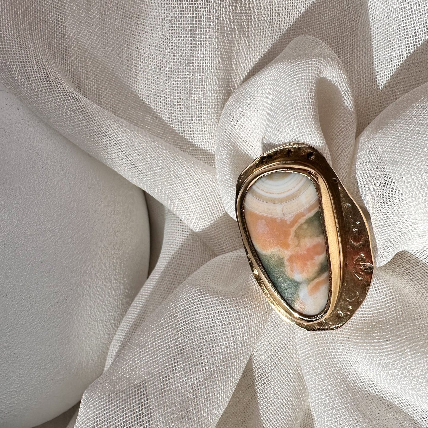 Ethereal Horizon Ring – One-of-a-Kind Jasper Statement Piece
