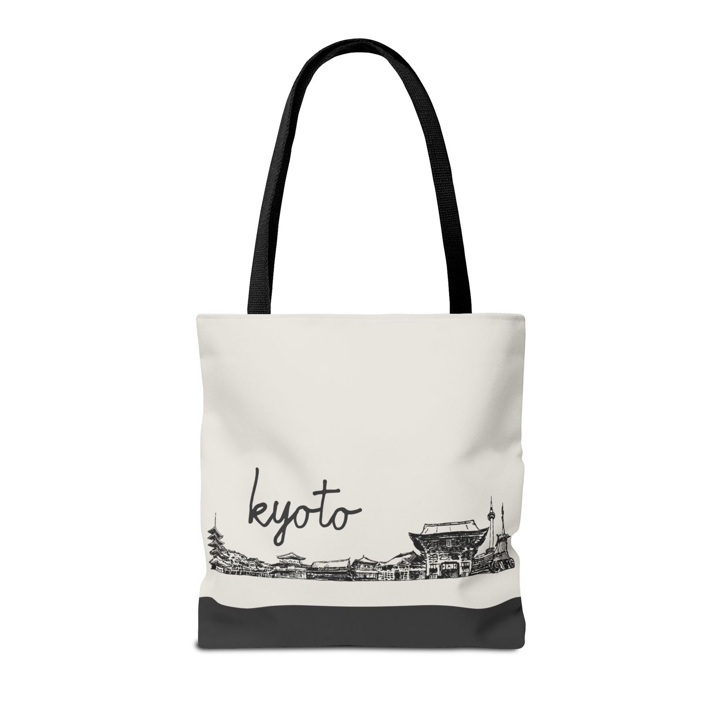 Kyoto Travel Tote Bag – Lightweight Wanderlight Tote, Skyline Design, Durable Everyday Adventure Bag