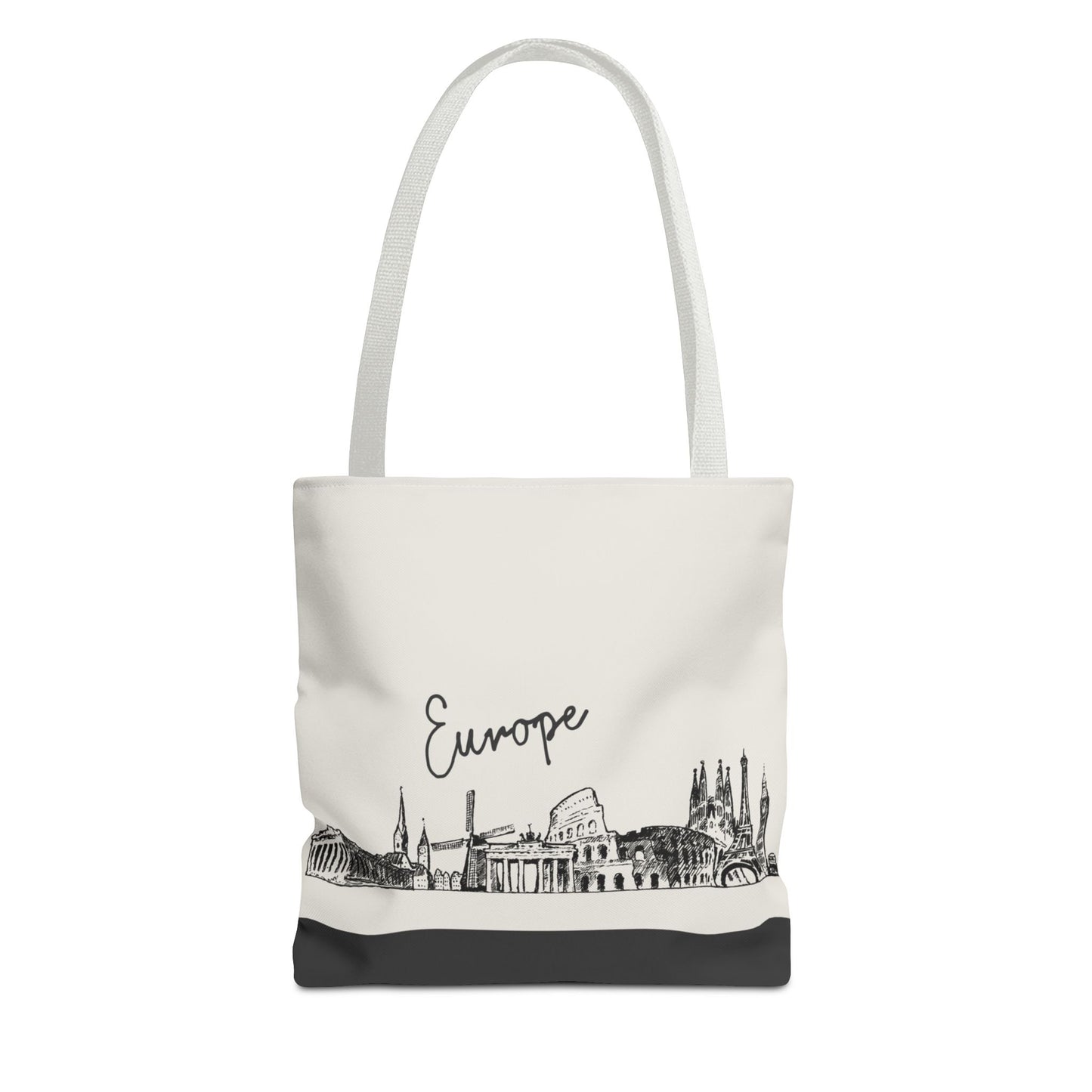 Europe Travel Tote Bag – Lightweight Wanderlight Tote, Skyline Design, Durable Everyday Adventure Bag