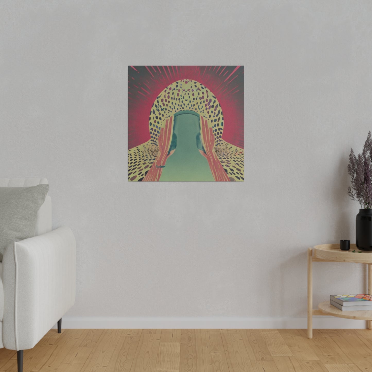 Wild Harmony: Animal Print Abstract Geometric Canvas Wall Art