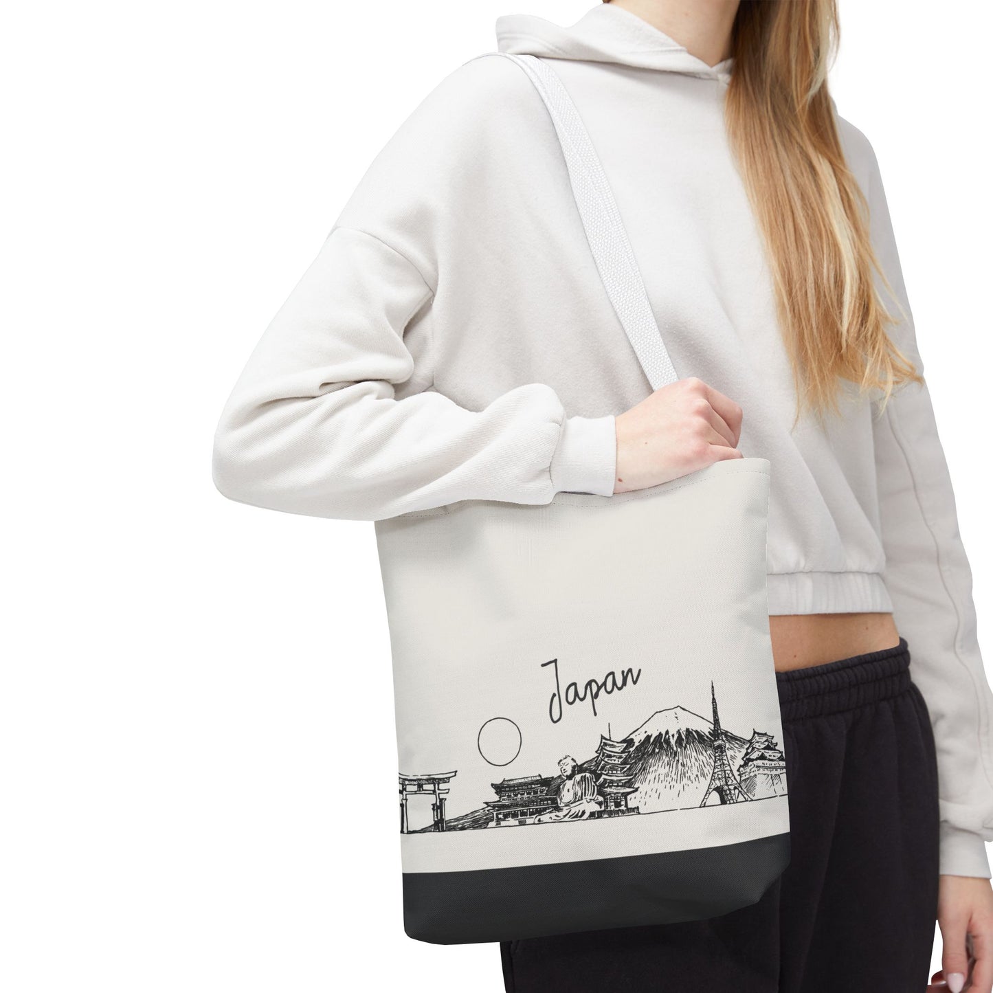 Japan Travel Tote Bag – Lightweight Wanderlight Tote, Skyline Design, Durable Everyday Adventure Bag