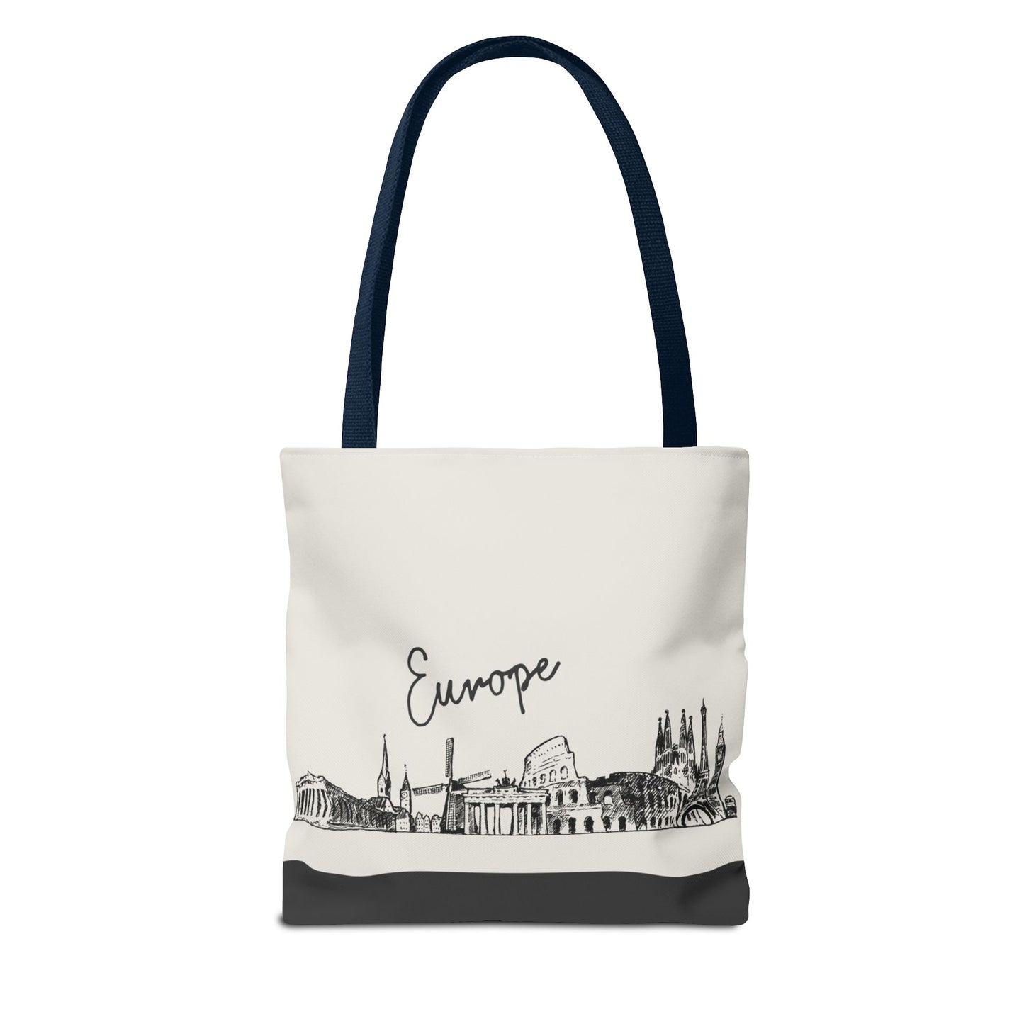 Europe Travel Tote Bag – Lightweight Wanderlight Tote, Skyline Design, Durable Everyday Adventure Bag