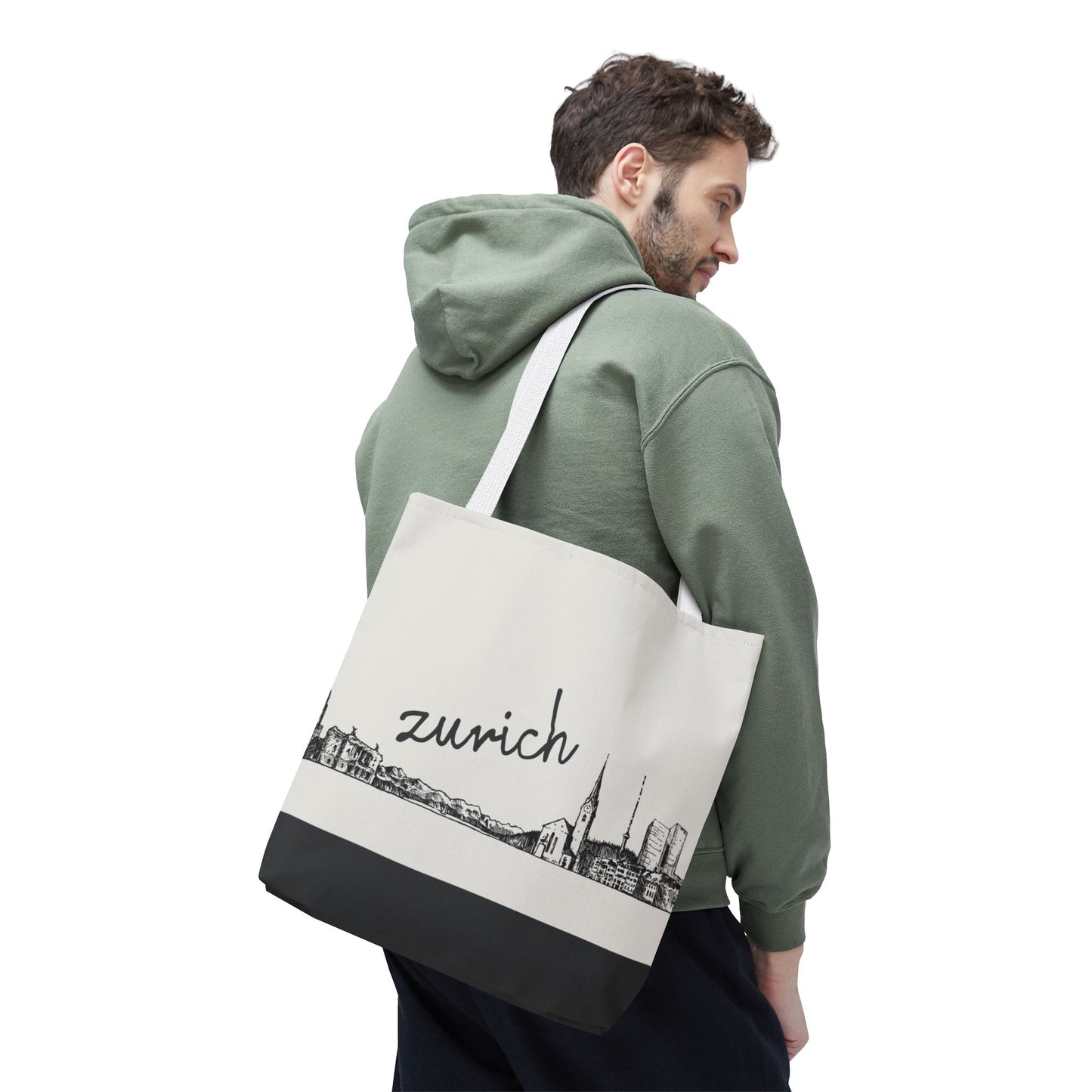 Zurich Travel Tote Bag – Lightweight Wanderlight Tote, Skyline Design, Durable Everyday Adventure Bag