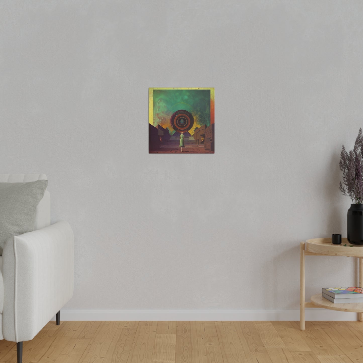 Retro Oracle Science Fiction Art House Conceptual Wall Art Matte Canvas
