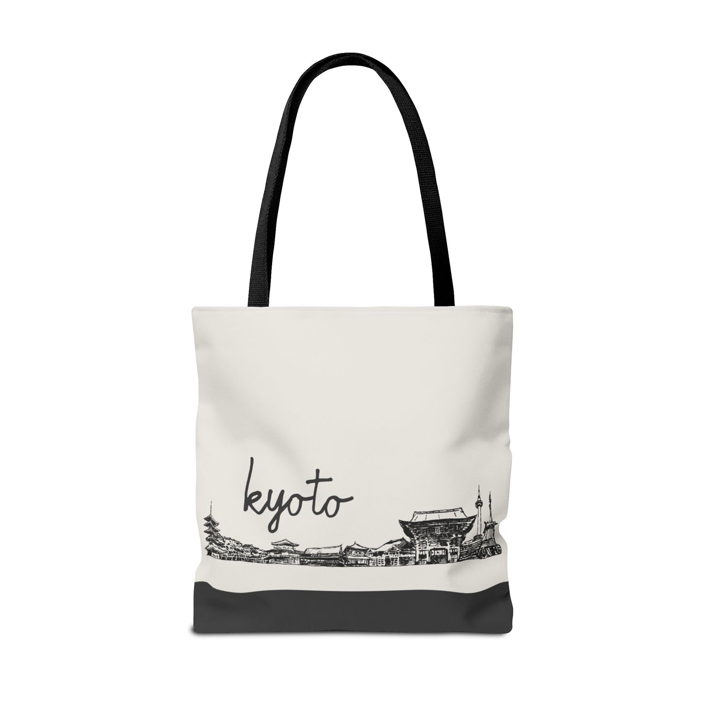 Kyoto Travel Tote Bag – Lightweight Wanderlight Tote, Skyline Design, Durable Everyday Adventure Bag