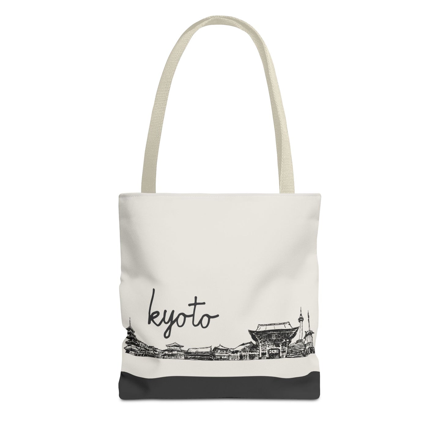 Kyoto Travel Tote Bag – Lightweight Wanderlight Tote, Skyline Design, Durable Everyday Adventure Bag