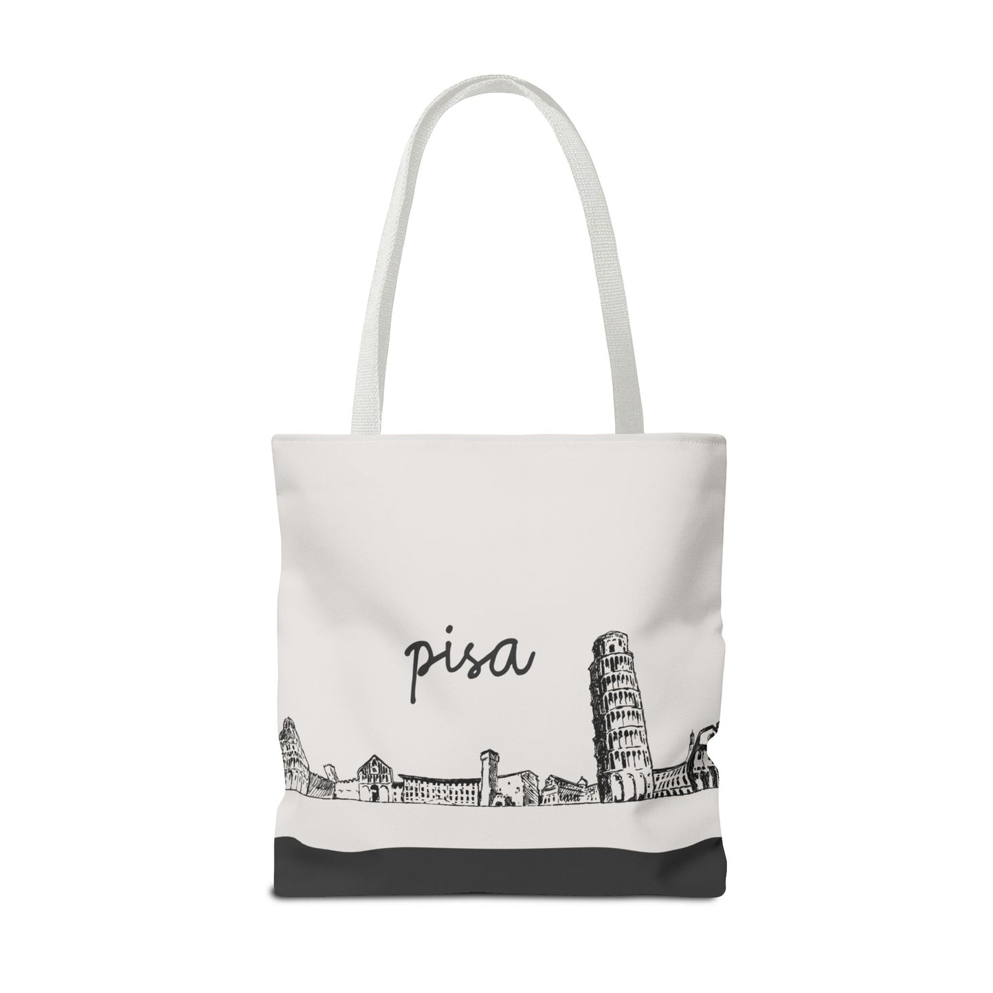 Pisa Travel Tote Bag – Lightweight Wanderlight Tote, Skyline Design, Durable Everyday Adventure Bag