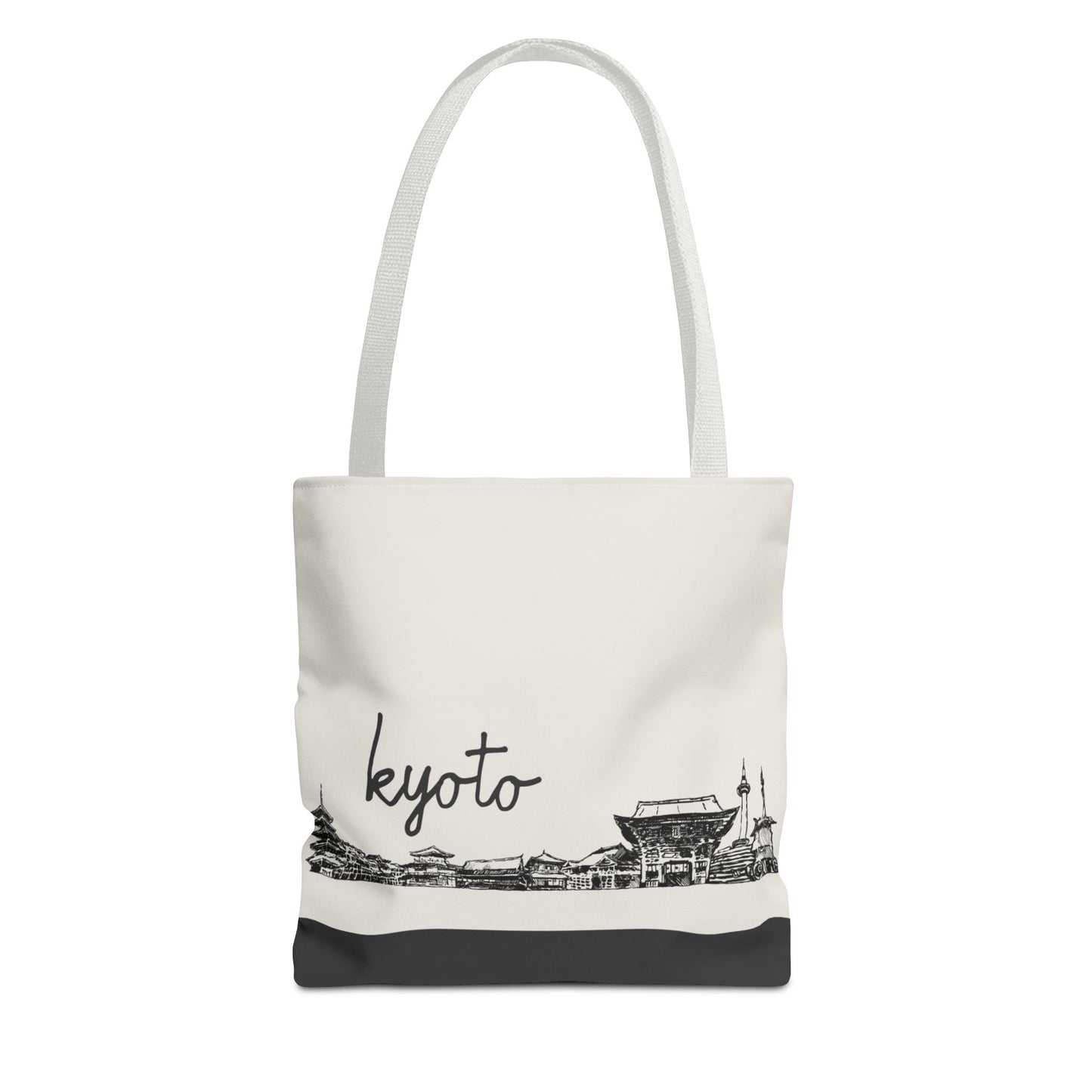 Kyoto Travel Tote Bag – Lightweight Wanderlight Tote, Skyline Design, Durable Everyday Adventure Bag