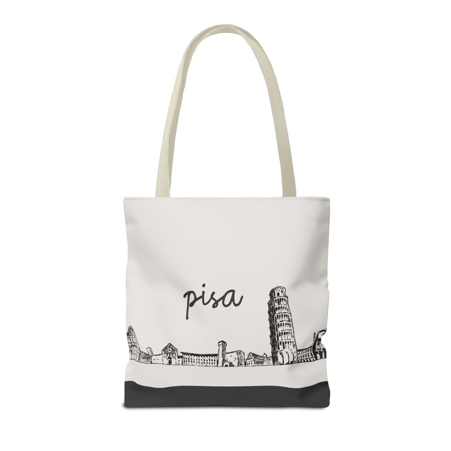 Pisa Travel Tote Bag – Lightweight Wanderlight Tote, Skyline Design, Durable Everyday Adventure Bag