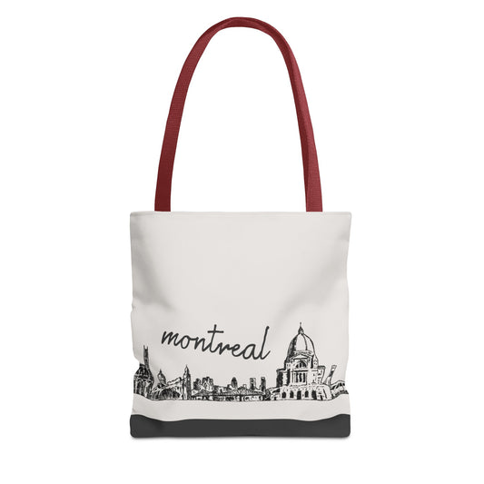Montreal Travel Tote Bag – Lightweight Wanderlight Tote, Skyline Design, Durable Everyday Adventure Bag