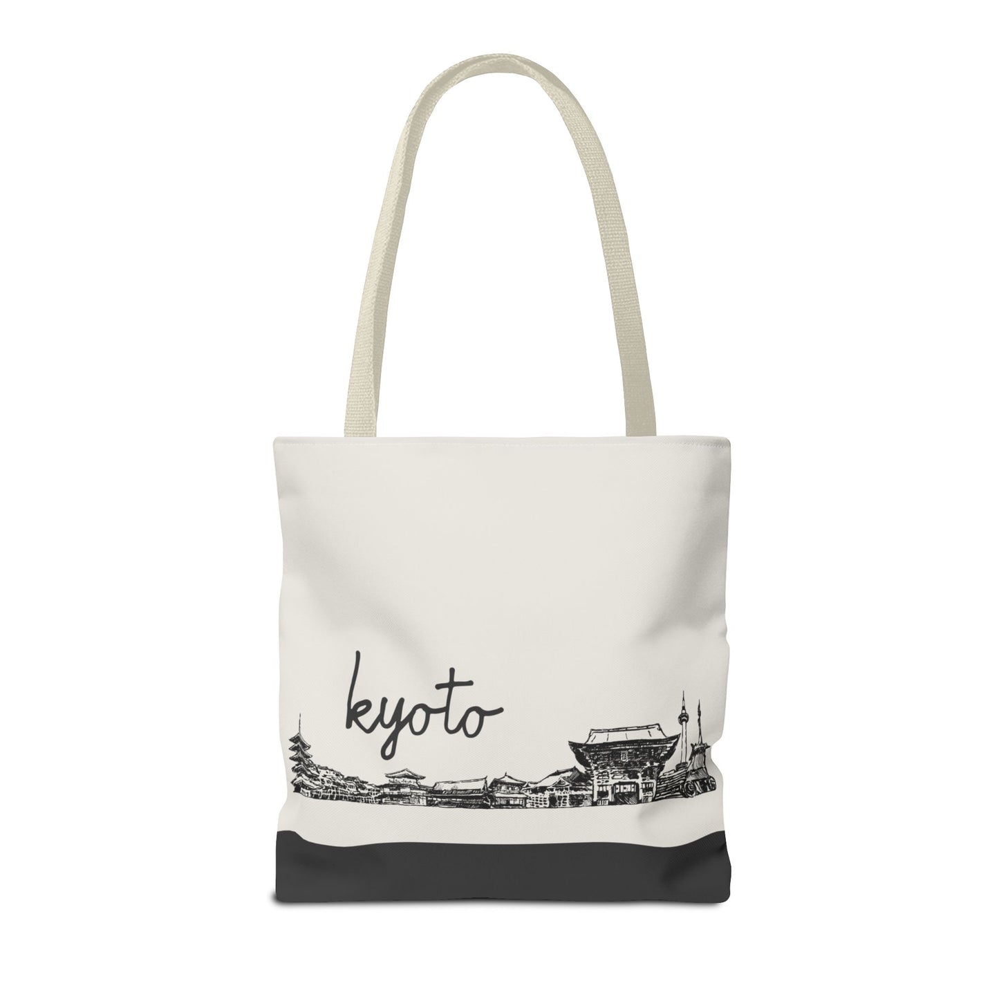 Kyoto Travel Tote Bag – Lightweight Wanderlight Tote, Skyline Design, Durable Everyday Adventure Bag
