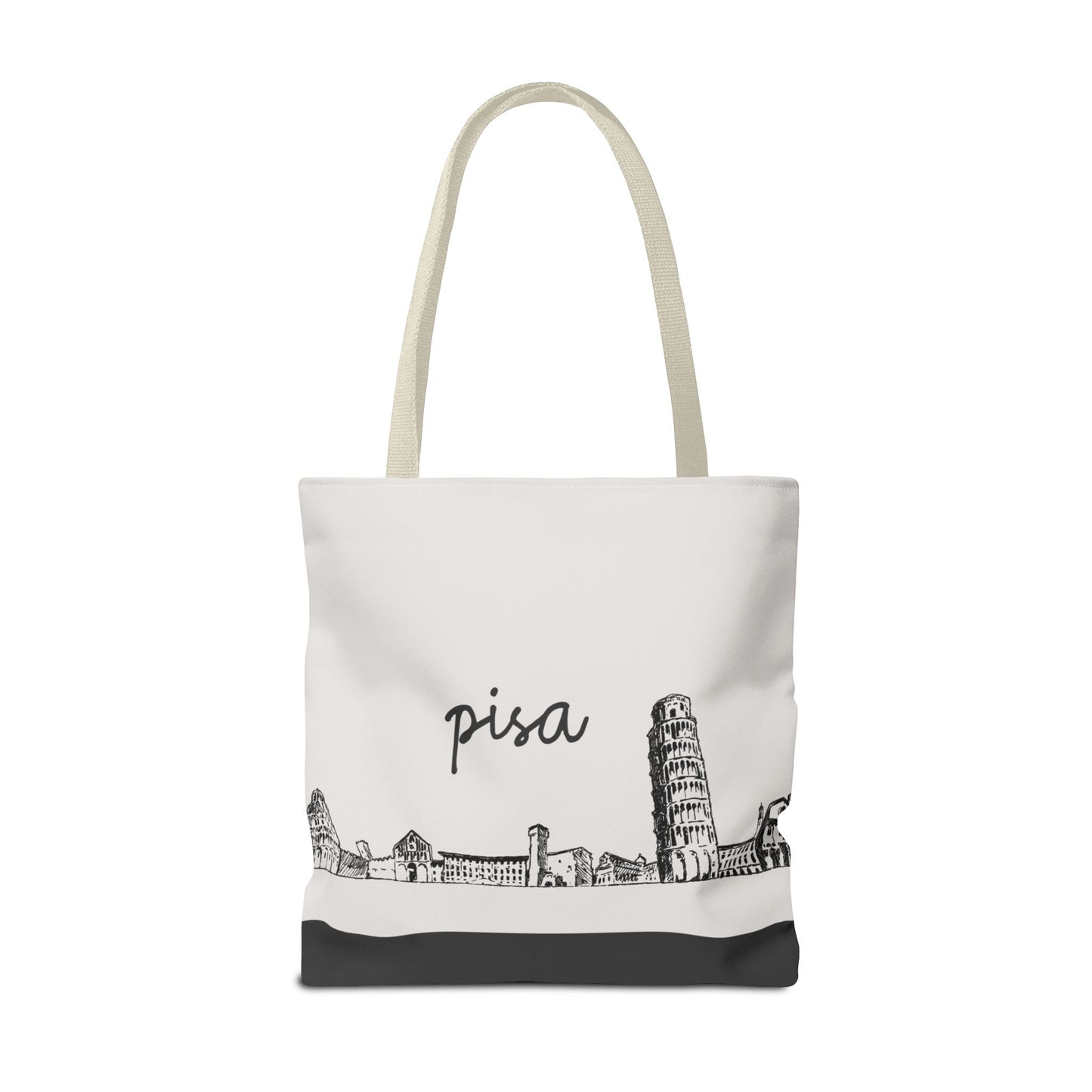 Pisa Travel Tote Bag – Lightweight Wanderlight Tote, Skyline Design, Durable Everyday Adventure Bag