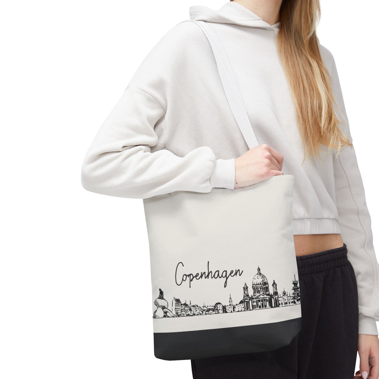 Copenhagen Travel Tote Bag – Lightweight Wanderlight Tote, Skyline Design, Durable Everyday Adventure Bag