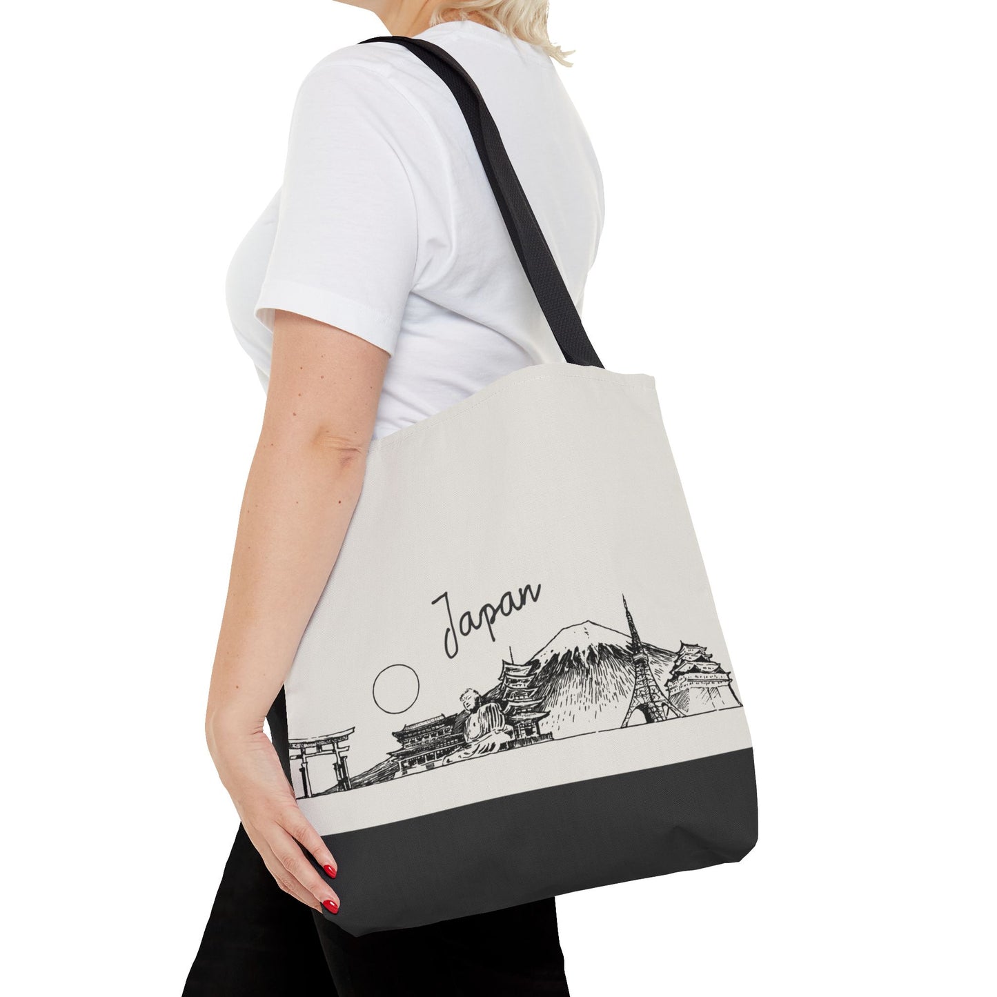 Japan Travel Tote Bag – Lightweight Wanderlight Tote, Skyline Design, Durable Everyday Adventure Bag