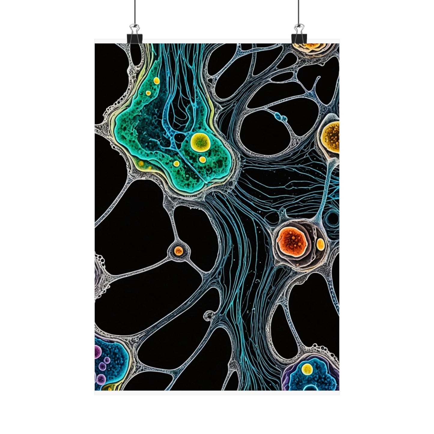 Psychedelic Matte Vertical Posters Fluorescent Filaments