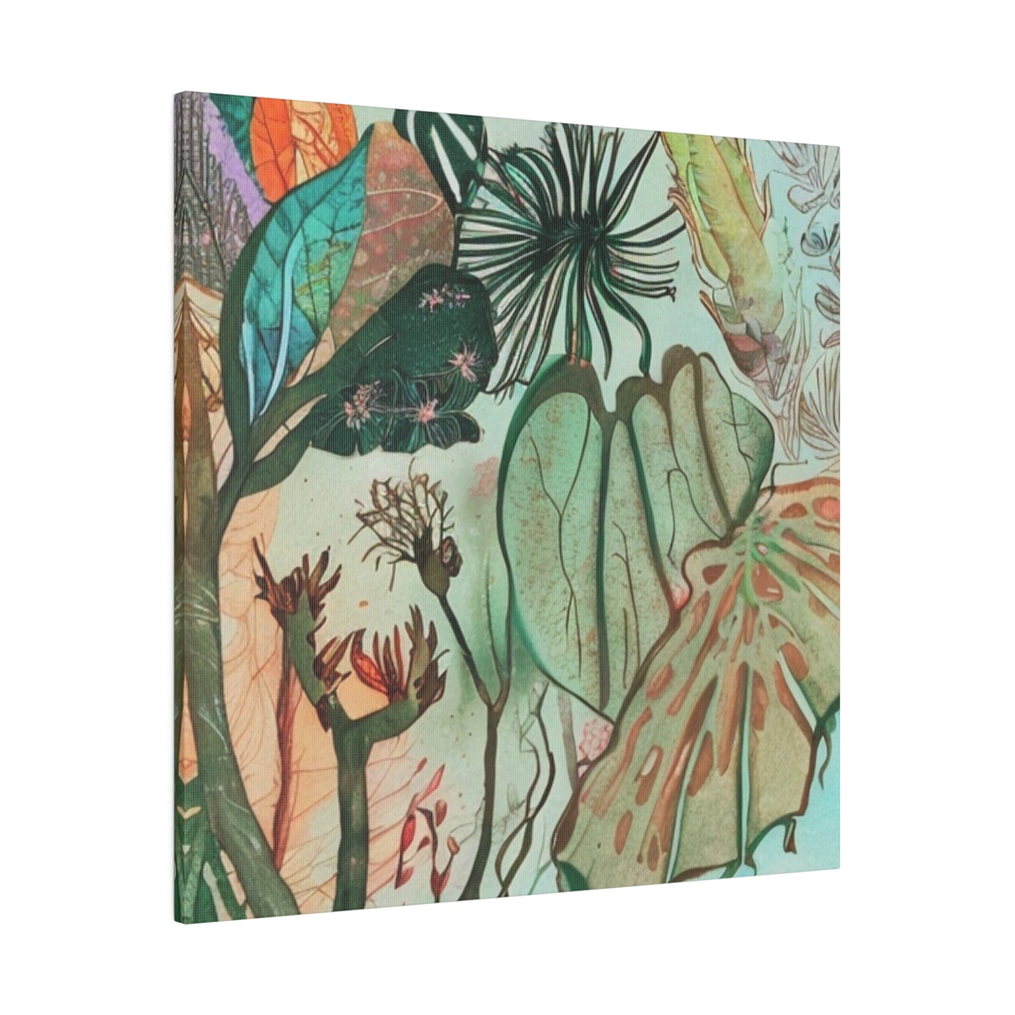 Lush Canopy: Oversized Jungle Botanical Canvas Print
