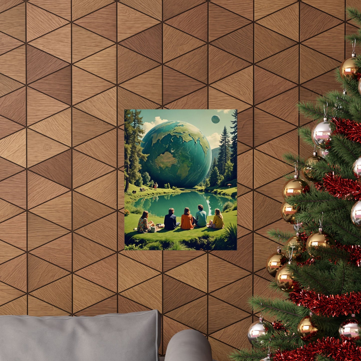 The Picnic At The End Of The World| Nature-Inspired Matte Vertical Poster – Serene Earth Landscape Wall Art