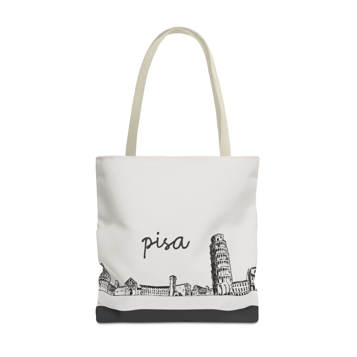 Pisa Travel Tote Bag – Lightweight Wanderlight Tote, Skyline Design, Durable Everyday Adventure Bag